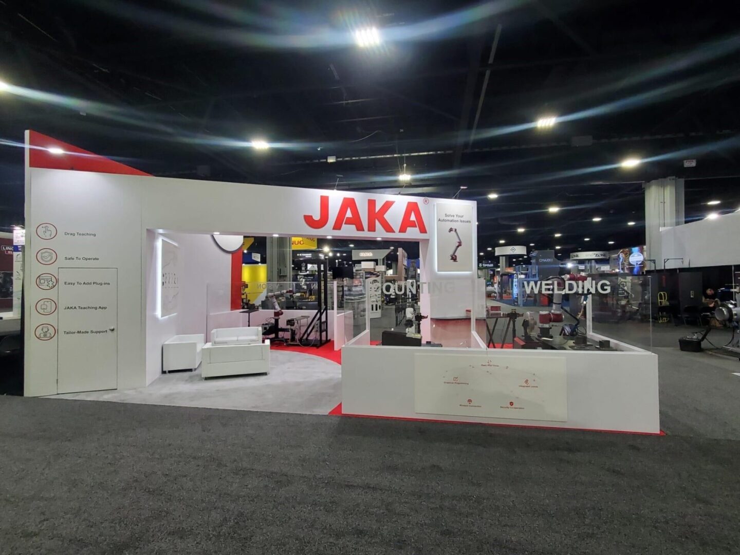 JAKA robotics booth at trade show